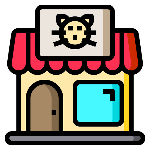 Pet shop Catkuro Lineal Color icon