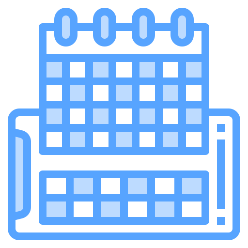 calendrier Catkuro Blue Icône