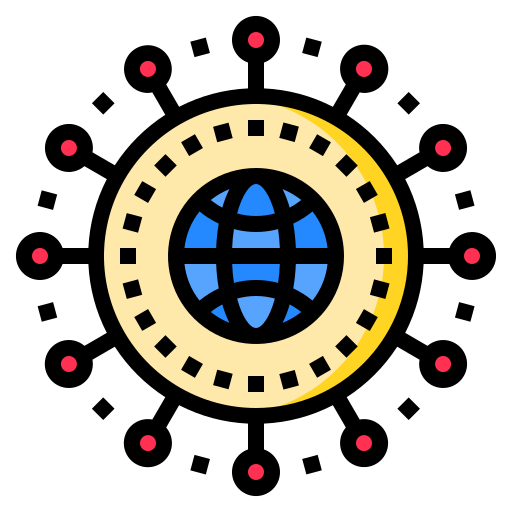 글로벌 네트워크 Catkuro Lineal Color icon