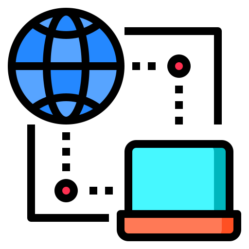 globalna komunikacja Catkuro Lineal Color ikona
