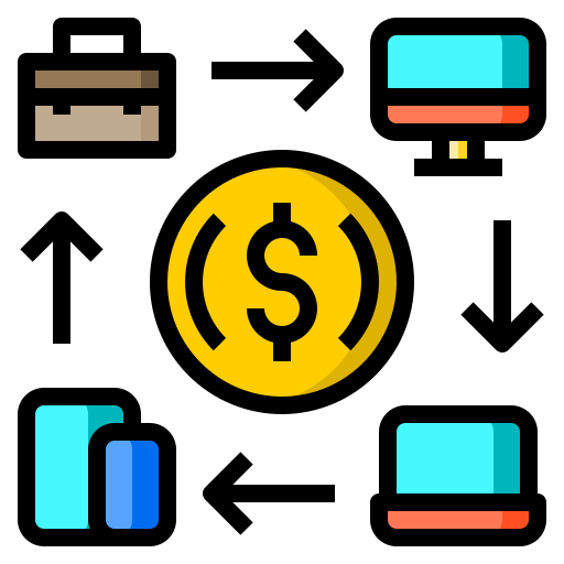 Money transfer Catkuro Lineal Color icon
