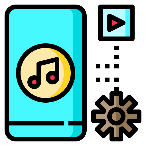 muziek-app Catkuro Lineal Color icoon