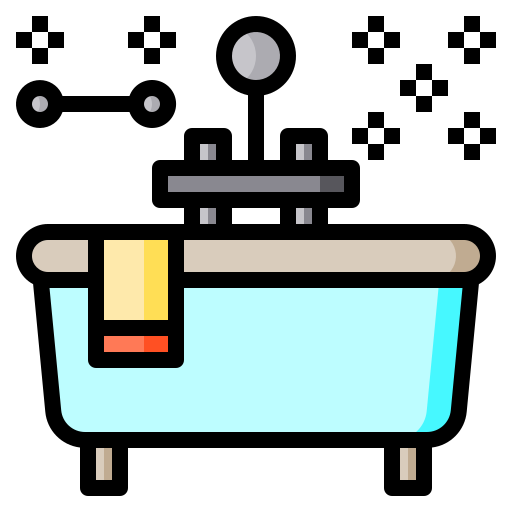 bañera Catkuro Lineal Color icono