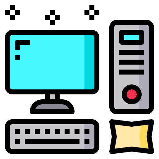 computadora Catkuro Lineal Color icono
