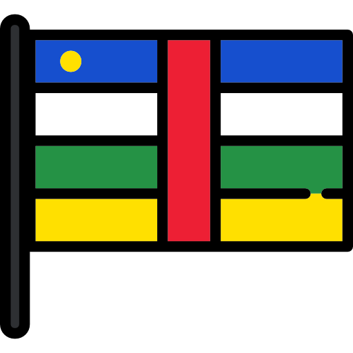 中央アフリカ共和国 Flags Mast icon