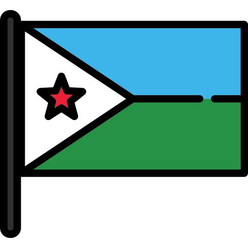 gibuti Flags Mast icona