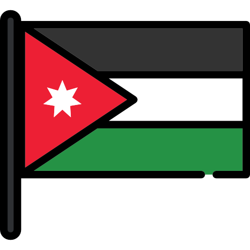jordanië Flags Mast icoon