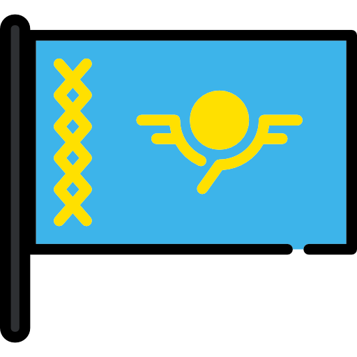 cazaquistão Flags Mast Ícone