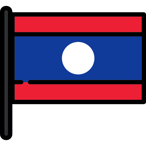 laos Flags Mast Ícone