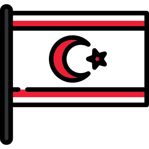 północny cypr Flags Mast ikona