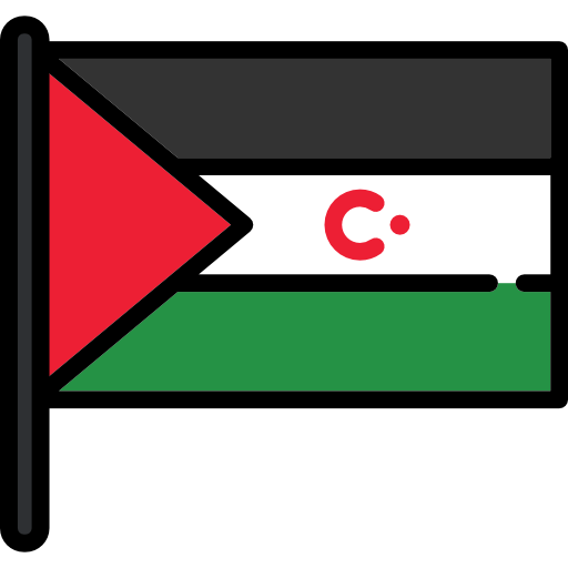 république démocratique arabe sahraouie Flags Mast Icône