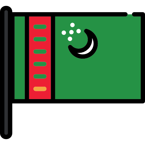 turkménistan Flags Mast Icône