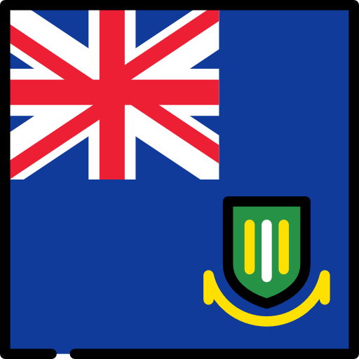 islas vírgenes británicas Flags Square icono