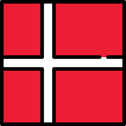 デンマーク Flags Square icon