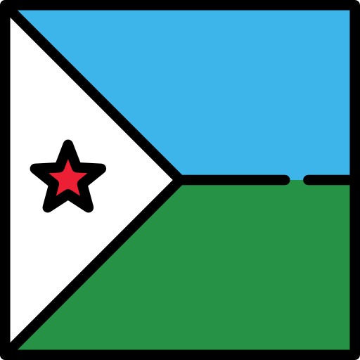ジブチ Flags Square icon