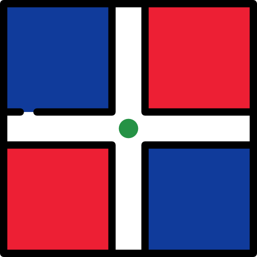 republika dominikany Flags Square ikona