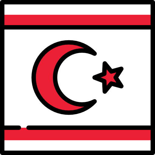 północny cypr Flags Square ikona