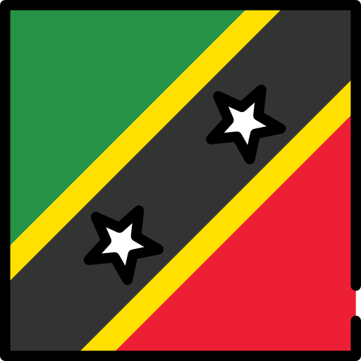 saint kitts y nevis Flags Square icono