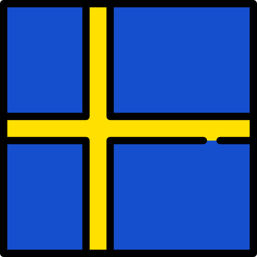 suecia Flags Square icono