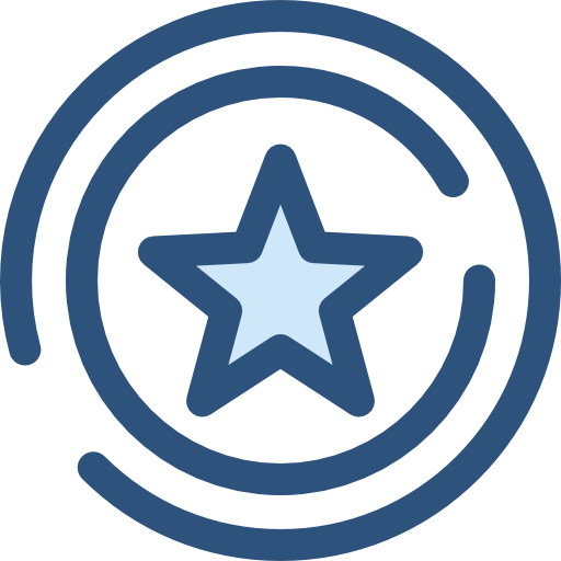 Звезда Monochrome Blue иконка
