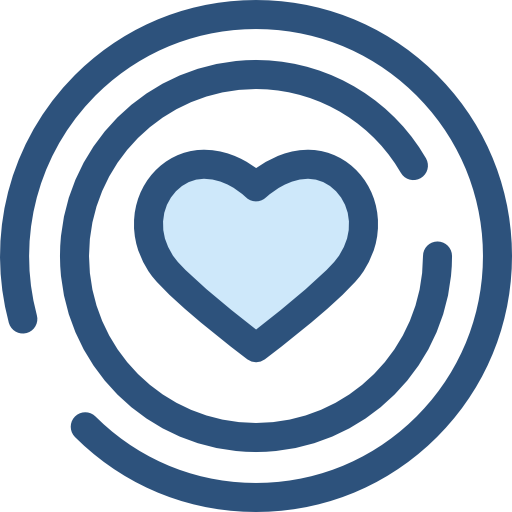 cuore Monochrome Blue icona
