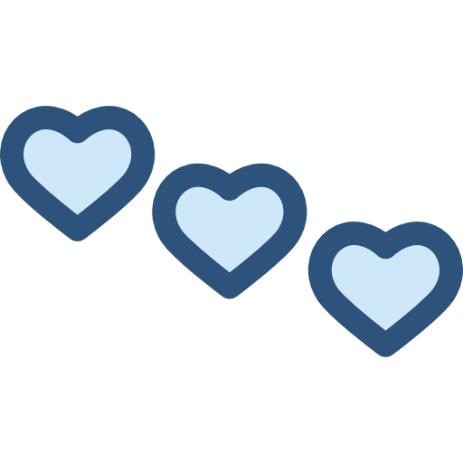 hart Monochrome Blue icoon