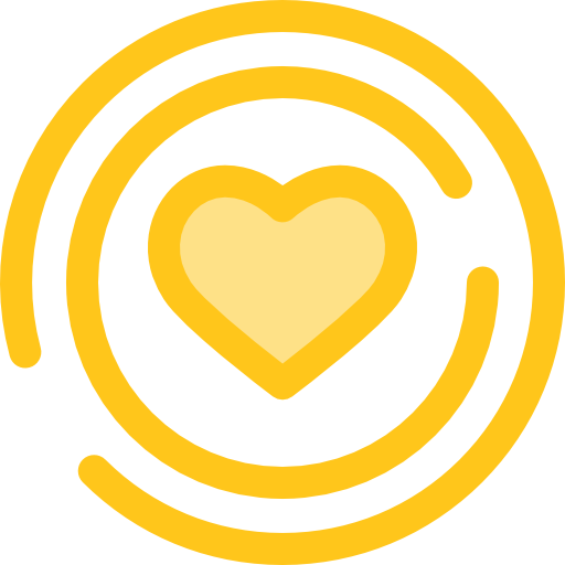 Heart Monochrome Yellow icon