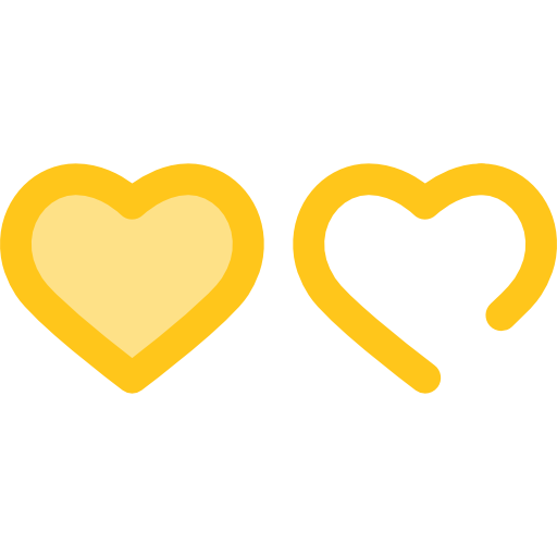 corazón Monochrome Yellow icono