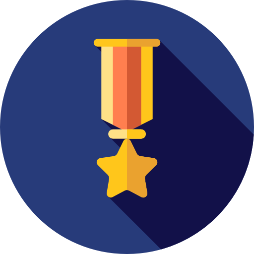 medal Flat Circular Flat ikona