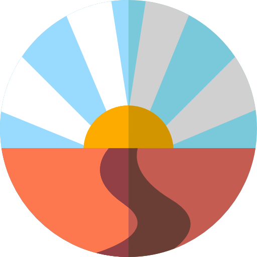 puesta de sol Basic Rounded Flat icono