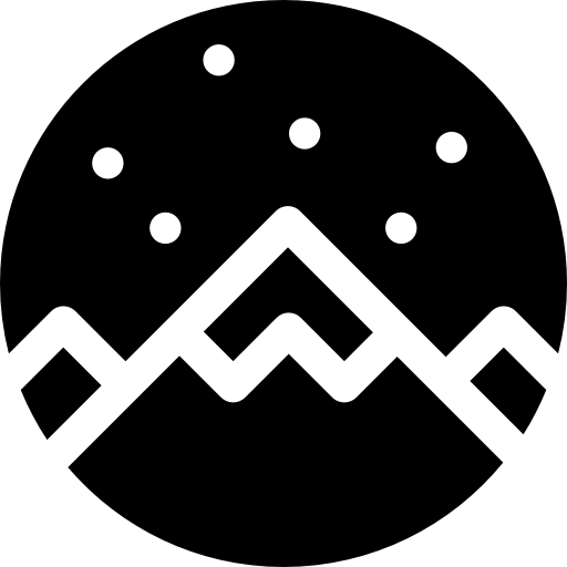 montaña Basic Rounded Filled icono