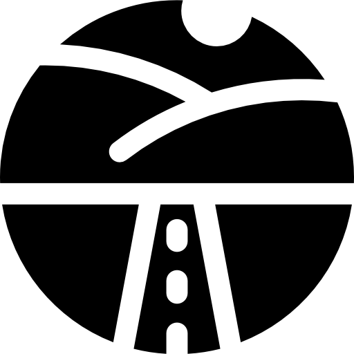 la carretera Basic Rounded Filled icono