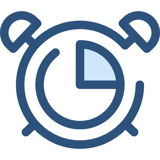 Time left Monochrome Blue icon