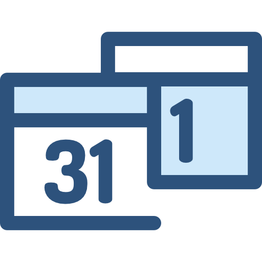 kalender Monochrome Blue icon
