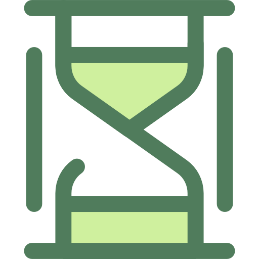 Hourglass Monochrome Green icon