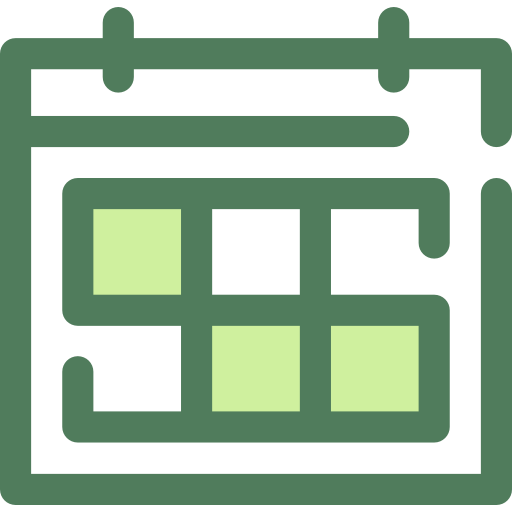 カレンダー Monochrome Green icon