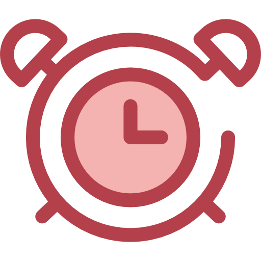 Clock Monochrome Red icon