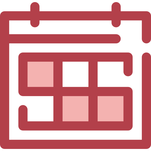 kalender Monochrome Red icon
