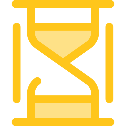 Hourglass Monochrome Yellow icon