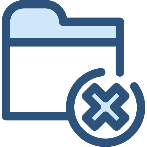 Folder Monochrome Blue icon
