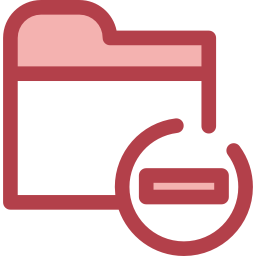 Folder Monochrome Red icon
