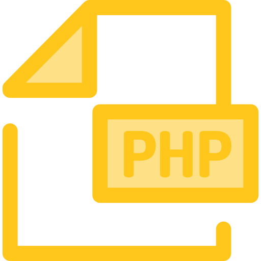 php Monochrome Yellow icon