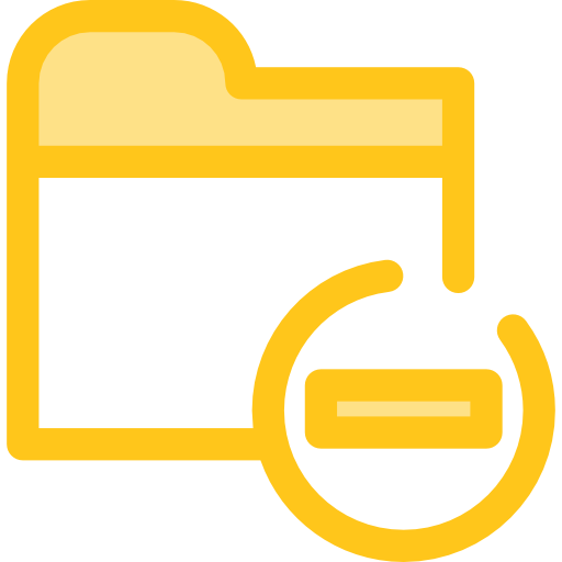 Folder Monochrome Yellow icon