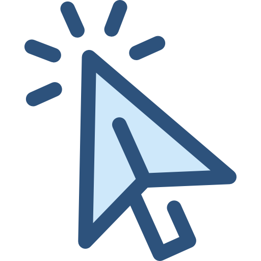 mauszeiger Monochrome Blue icon