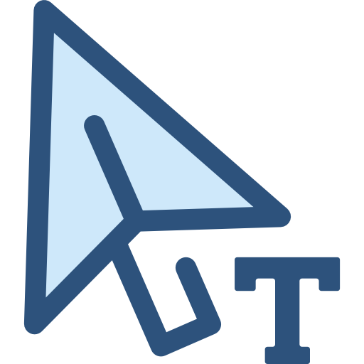 Text Monochrome Blue icon