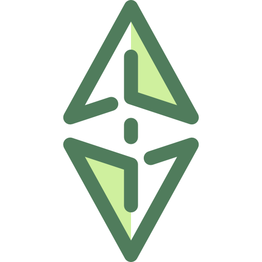 freccia su Monochrome Green icona