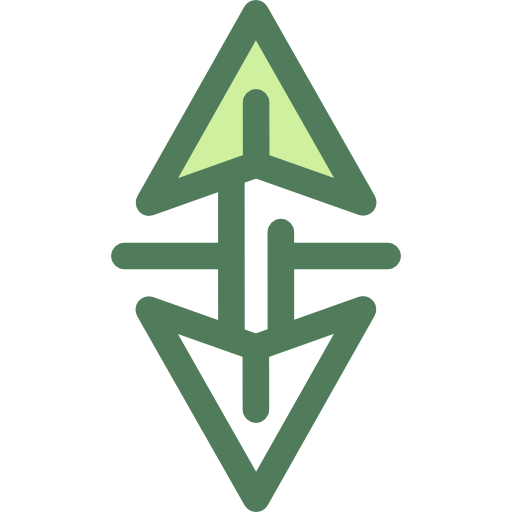 flecha hacia abajo Monochrome Green icono
