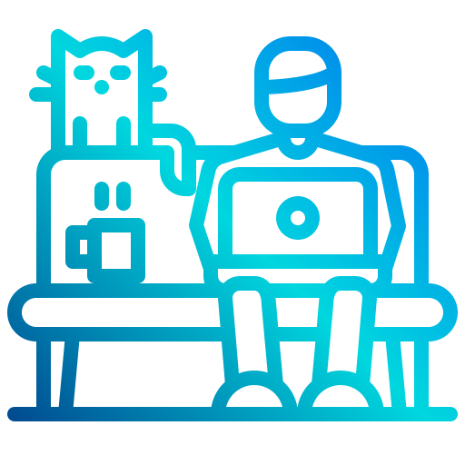 von zuhause aus arbeiten xnimrodx Lineal Gradient icon