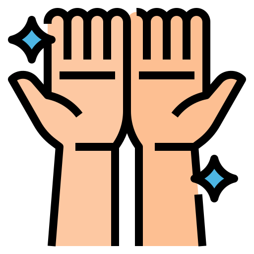 Hands Aphiradee (monkik) Lineal Color icon