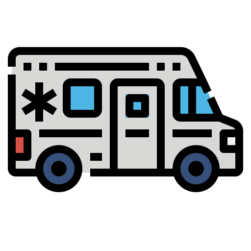 ambulans Aphiradee (monkik) Lineal Color ikona